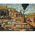 thumbnail image 2 of Carpaccio, Vittore 18x15 Black Ornate Wood Framed with Double Matting Museum Art Print Titled - Preparation of Christs Tomb, 2 of 4