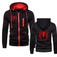 thumbnail image 2 of Sudadera con capucha de spiderman para hombre, ropa de calle con estampado de araña y Zippe, informal, divertida y holgada, novedad, 2 of 5