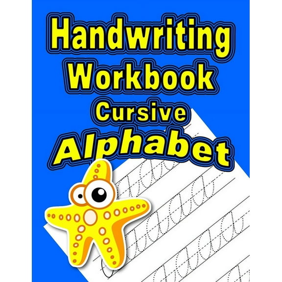 Blue: Handwriting Workbook: Cursive - Alphabet (Paperback)(Large Print)