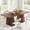 Rustic Brown, variant on Tribesigns 63" Dining Table for 6, Farmhouse Wood Table Kitchen Table with Double Pedestal, Black