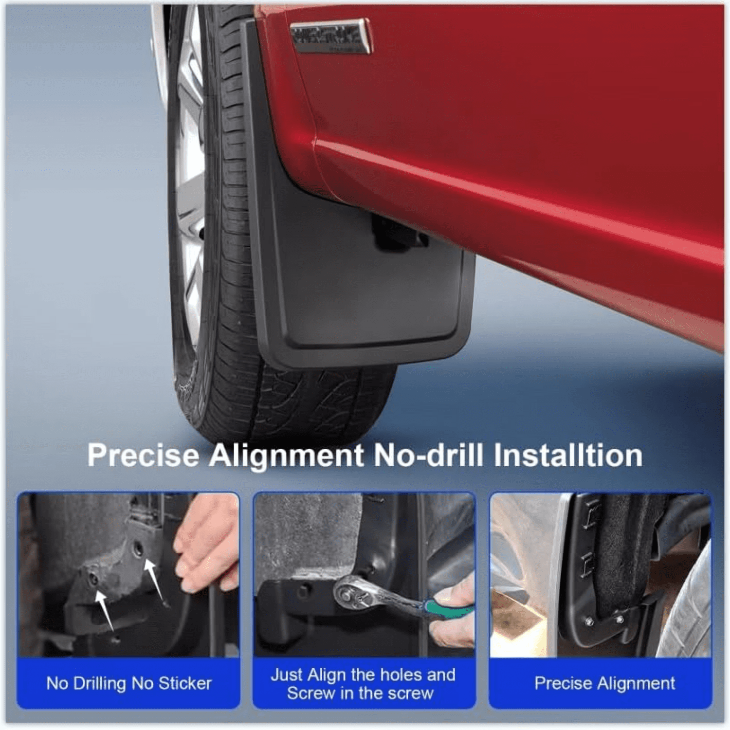 Mud Flaps for Ford F150 2025 2024 2023 2022 2021 Mud Flaps for Trucks Pickup Splash Guards Fenders for Ford F150 mud Flaps no Drill Mud Gards Mudflaps