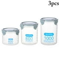 thumbnail image 2 of 3PCS Food Storage Container Set Clear Pantry Storage Container Cereal Container, 2 of 10