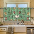 thumbnail image 2 of Yayeee Kitchen Curtains Tier Set of 2 Light Filtering 57"x24" Over Sink Window Panels, Christmas Cookies, 2 of 7