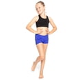 thumbnail image 2 of Stretch Is Comfort Girl's Nylon Spandex Stretch Booty Shorts | Child Size 2 -12, 2 of 6
