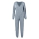 thumbnail image 5 of Mono holgado informal para mujer: pijama oversize de manga larga con cuello en V, tejido de poliéster, color liso, apto para todas las estaciones., 5 of 5