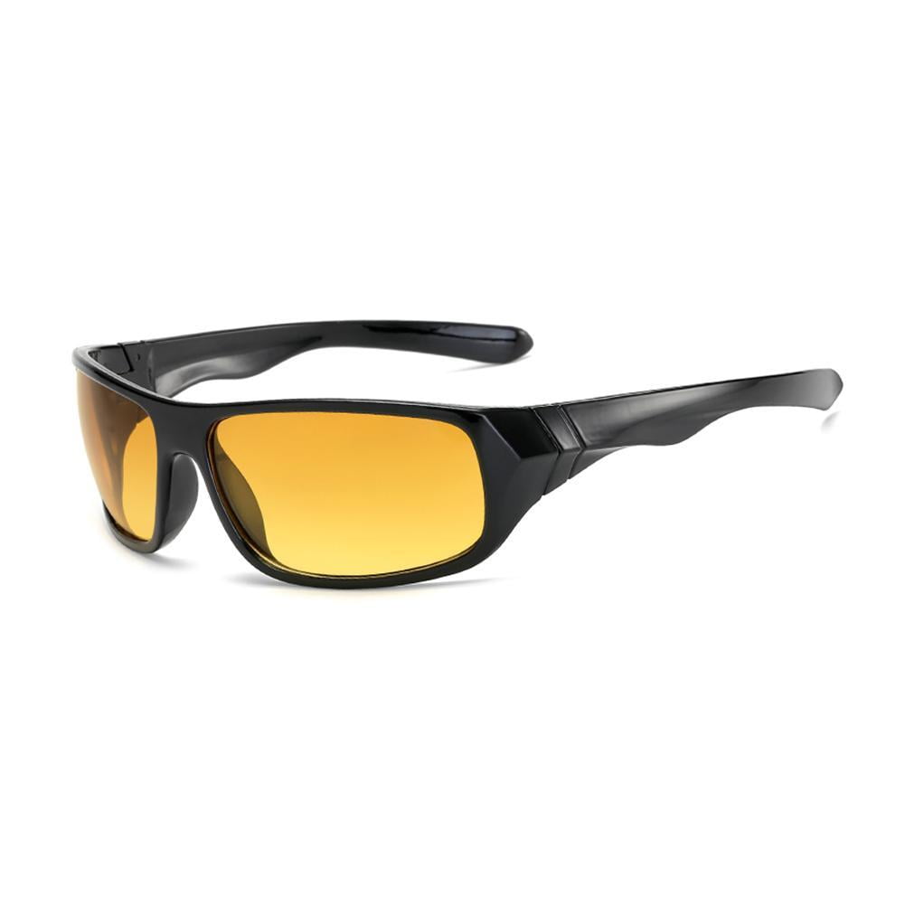 HD Night Driving Glasses Polarized Yellow Lens Anti Tinted Glare Vision UK G5V4
