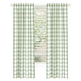 thumbnail image 2 of Achim Hunter Indoor Polyester/Cotton Light Filtering Checkered Curtain Panel, Apple Green, 42-in W x 63-in L, 2 of 6
