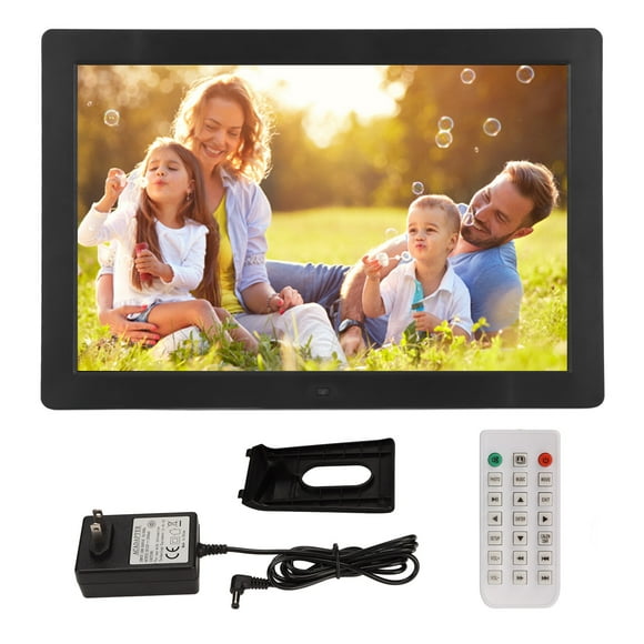 Electronic Photo Album, Background Music Support Video Sound Picture Digital Photo Frame 15.4 Inch LED Display For Advertising For Home US Plug