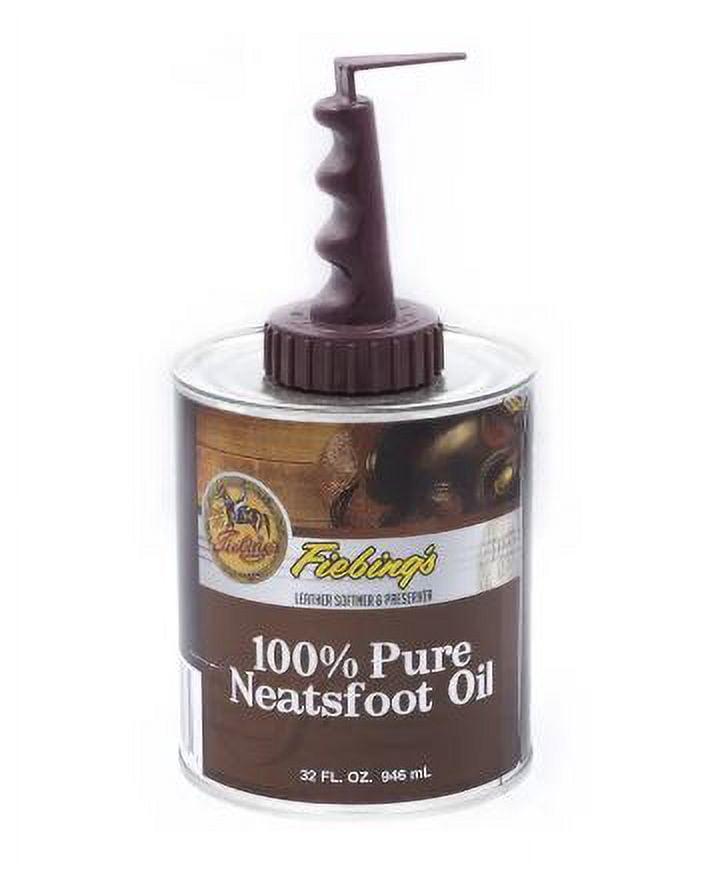 Fiebing's Pure Neatsfoot Oil 32 oz  Leather Softener  Comes with Applicator