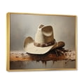 thumbnail image 2 of Designart "Cowboy Hat Simplicity Style IV" Cowboys Floater Framed Canvas Art Print, 2 of 7