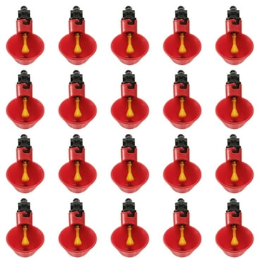 iMountek 20 Pack Chicken Waterer Automatic Poultry Waterer Chicken Drinker Cups With Mounting Joint for Chicken Poultry