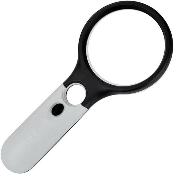45X Handheld Magnifying Glass with 3 LED Lights -Lightweight Magnifier for Reading , Macular Degeneration, Jewellery Inspection ect.