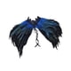 thumbnail image 5 of Capa de chal de plumas jinwen gótica para disfraz de Halloween Azul y negro, 5 of 8