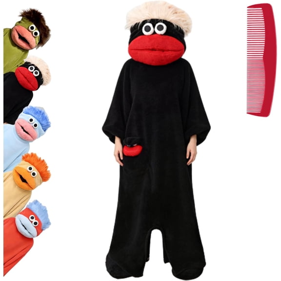 Monster Onesie, Big Mouth Monster Onesie, Green Plush Monster Onesie Pajamas, Soft Plush Loungewear