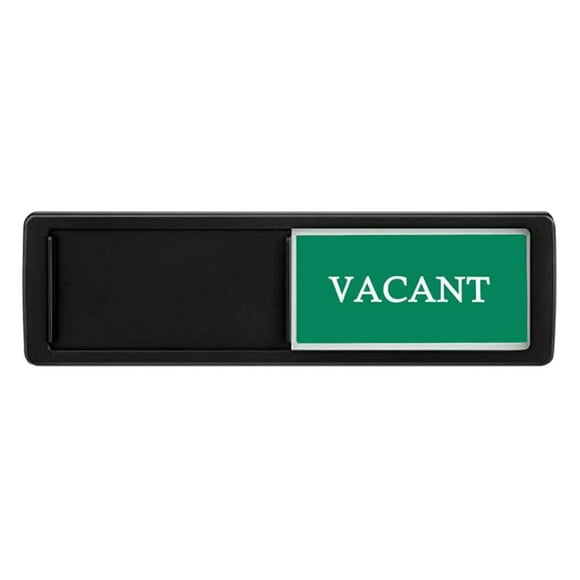 Cuarto de baño Conferencia Hotel Ocupado Señal, Indicador de señal de puerta corrediza de privacidad, Solo Negro ocupado Zulema letrero de la puerta de la oficina