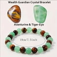thumbnail image 3 of Money Feng Shui Bracelet Golden Tiger Eye & Jade Natural Stone Beaded Bracelet, Adjustable Elastic Cord Lucky Crystal Healing Stone Jewelry for Women, 3 of 6