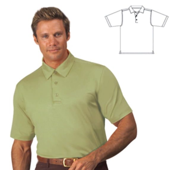 Monterey Club Men's Performance Jersey Solid Golf Polo Shirt #1046
