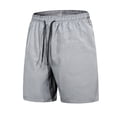 thumbnail image 2 of Pantalones Elásticos de Cintura de Hielo de Seda Suelta de Cinco Cuartos de Pantalones Cortos, Pantalones Deportivos Transpirables para Hombres con Bolsillos Laterales, Poliéster de Lavado a Máquina, 2 of 7