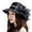 Black, variant on ZHENHONG Sun Hats for Women Fascinator Lady Cocktail Tea Party Church Wedding Bridal Flower Hat Summer Hat
