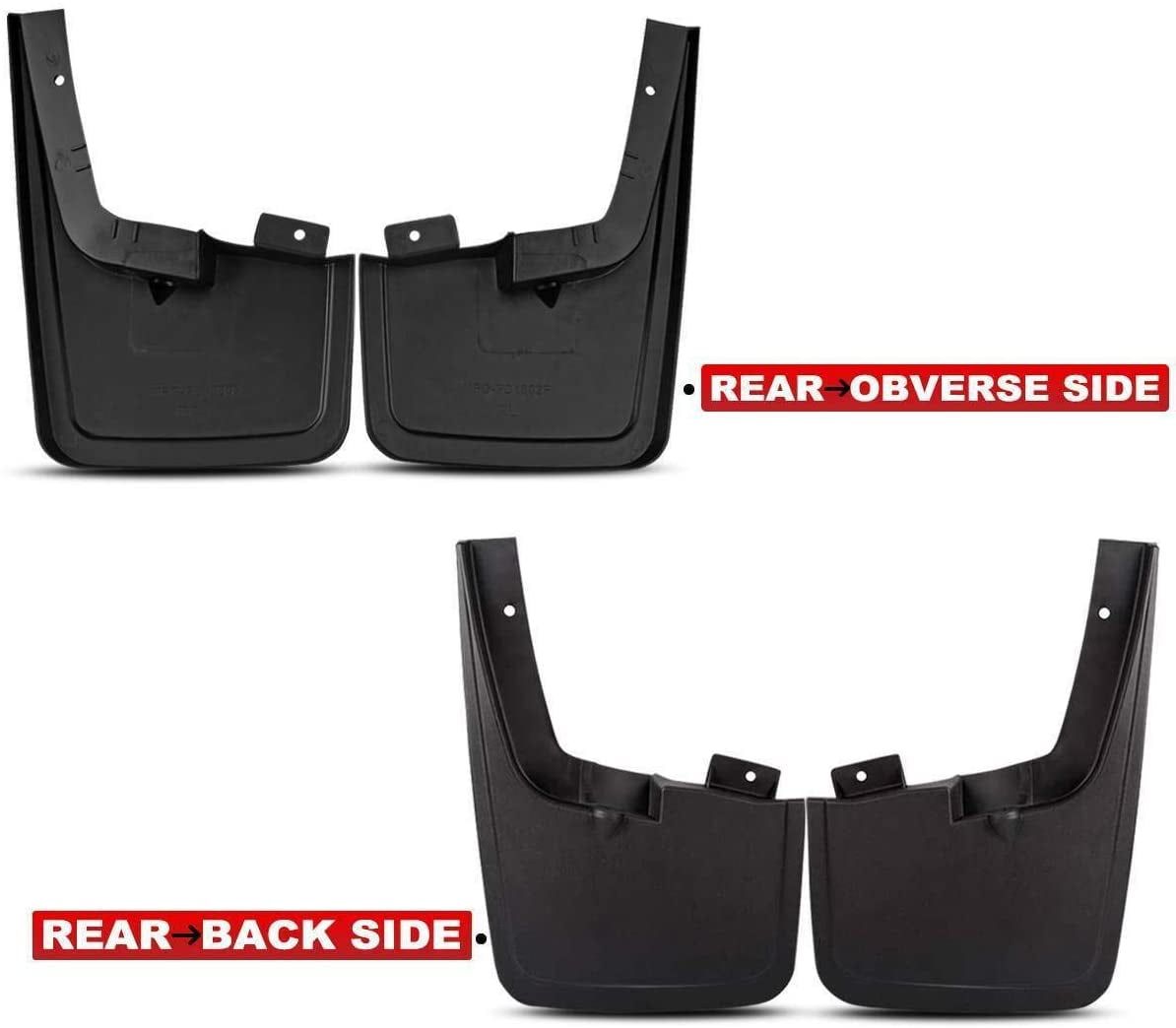 A-Premium Splash Guards Mud Flaps Mudflaps Molded Replacement for Ford F-150 F150 2015-2018 with Factory Fender Flares Front and Rear 4-PC Set