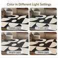 thumbnail image 7 of ODIKA 9'x12' Washable Area Rug Non-Slip, Chair-Friendly Black White Geometric Abstract Art Design Contemporary Shapes and Balanced Visual for Dining Room, Basement, Large Office, 7 of 7