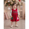 thumbnail image 5 of Jaweiwi Baby Toddler Girls Christmas Outfit, 3 6 9 12 18 Months Long Sleeve Tree Print Romper with Embroidery Overall Dress, 5 of 9