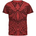 thumbnail image 1 of T-shirt Ringer Homme Trippy Tribal Owl, 1 of 1