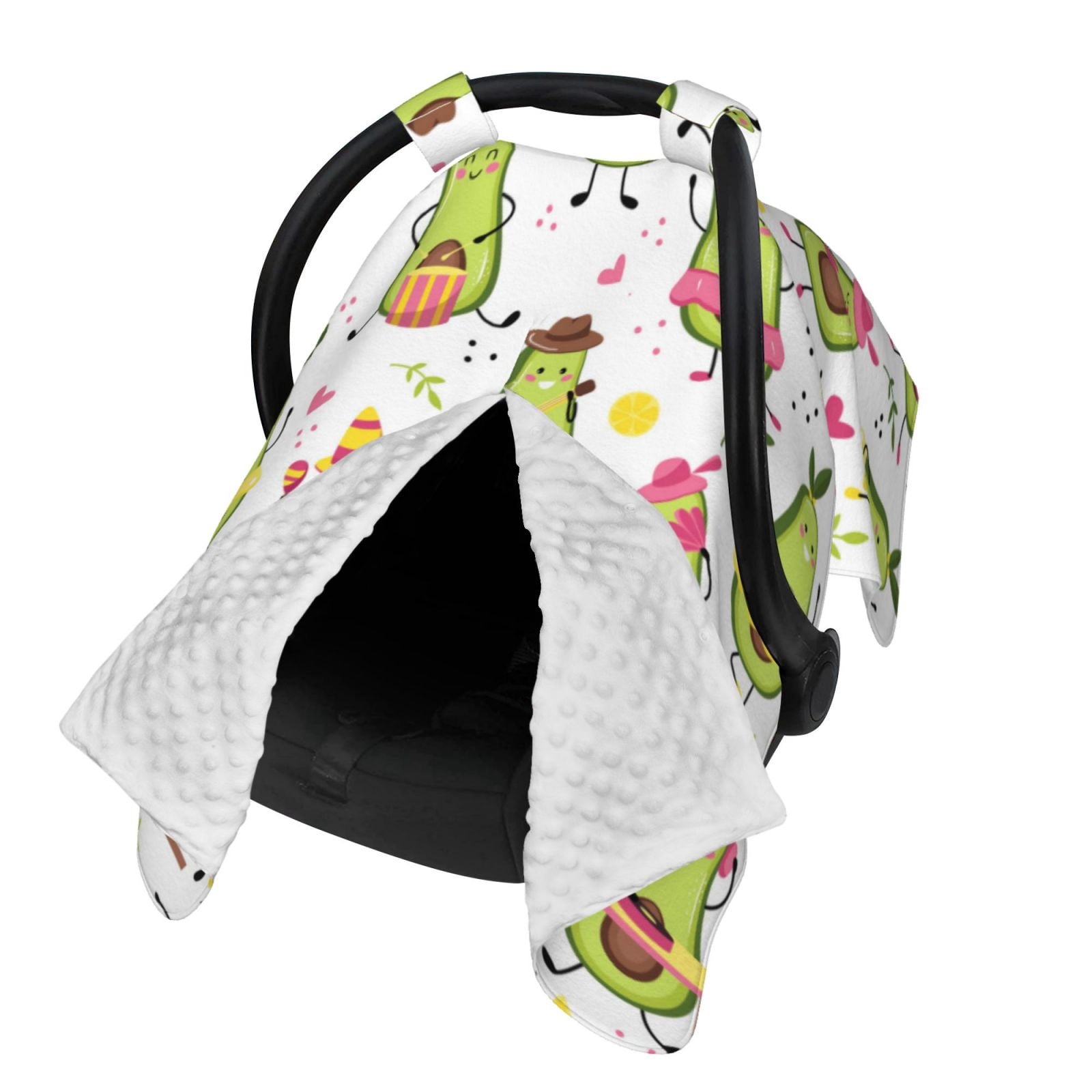 Naloa Avocado Playing Music Baby Car Seat Cover, Breathable Baby Carrier Cover, Multiuse Baby Carrier Cover & Nursing Breastfeeding Cover