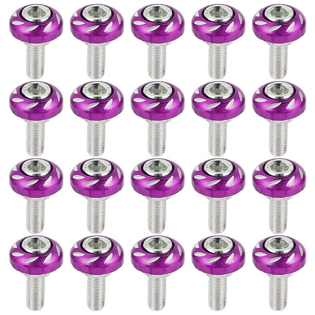 20 tornillos para matrícula de motocicleta de 6 mm. Tornillos para modificación de motocicleta.