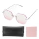 thumbnail image 4 of Bloqueadores de luz azul para una oficina elegante y citas Marcos plateados Gafas elegantes sin montura color rubor para mujer, 4 of 8