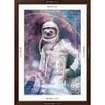 thumbnail image 5 of Art.com Astronaut Sloth Art Print, Brown Frame Wall Art, 32" x 44", 5 of 5