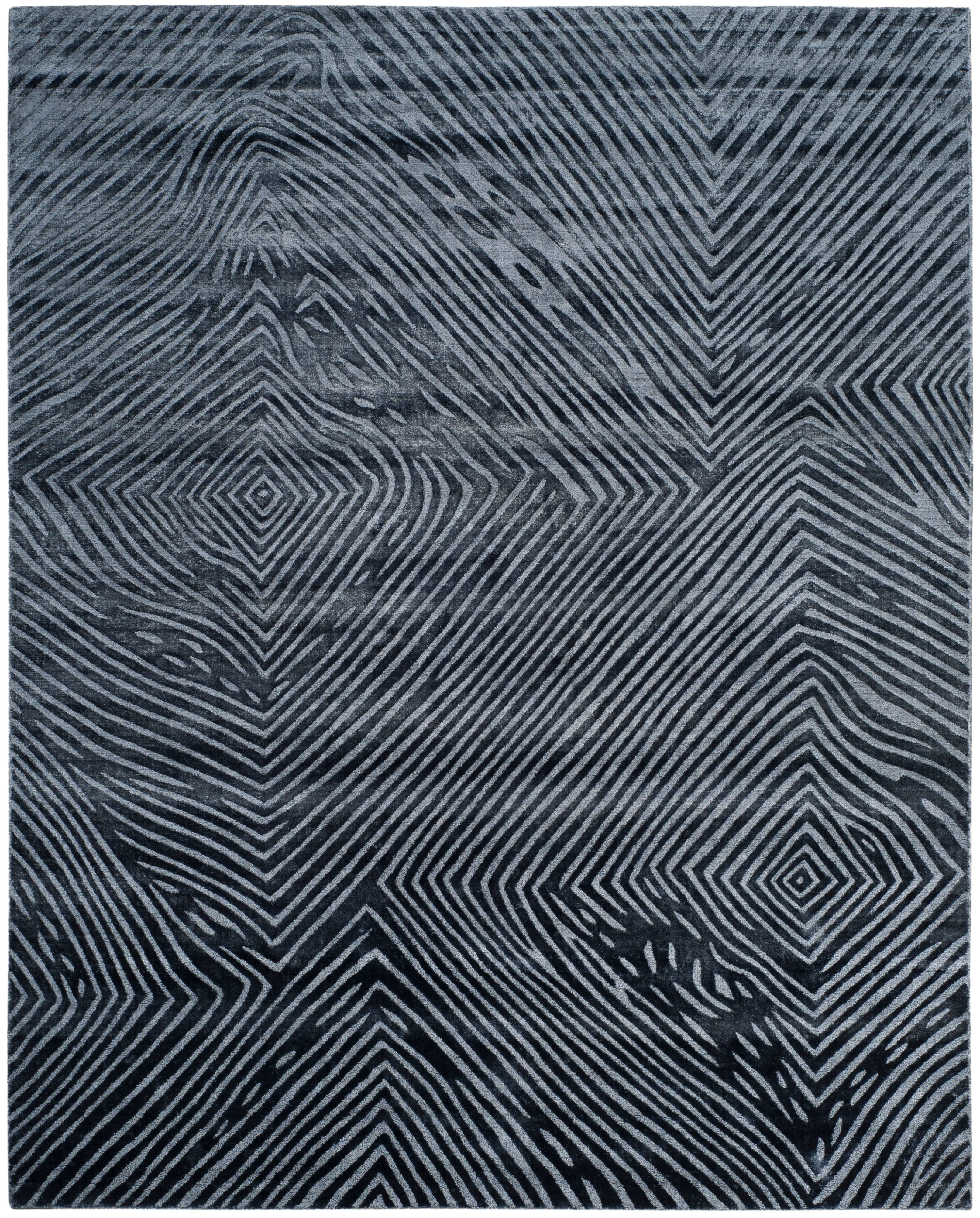 SAFAVIEH Expression Cemal Abstract Area Rug, Dark Blue, 9' x 12'