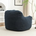 thumbnail image 3 of Bean Bag Chair, Bean Bag Sofa with Tufted Soft Stuffed Filling, Fluffy and Lazy Sofa, Comfy Cozy Bean Bag Chairs with Memory Foam for Dorm, Apartment, Living Room,Dark Blue, 3 of 8