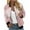 Pink, variant on HAPIMO Flight Jackets for Women Trendy Full Zip Up Coats Fall Fashion Color Block Long Sleeve Outerwear with Pockets Green L