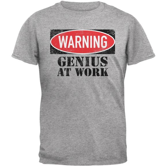 T-Shirt Gris pour Adulte de Génie au Travail