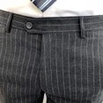 thumbnail image 3 of Pantalones de verano ajustados para hombre, pantalones de traje negros trenzados, 9 pantalones cortos para hombre, tela nueva en ropa de trabajo, pantalones formales coreanos, muchas reseñas, 3 of 5
