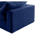 thumbnail image 4 of Meridian Furniture Comfy Navy Velvet Modular Sectional, 4 of 9