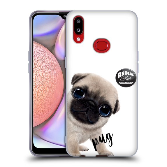 Head Case Designs Officially Licensed Animal Club International Faces Pug Soft Gel Case Compatible with Samsung Galaxy A10s (2019)