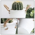 thumbnail image 4 of Galvanized Planters Rope Tin Flower Pot Gardening Portable Baby, 4 of 6