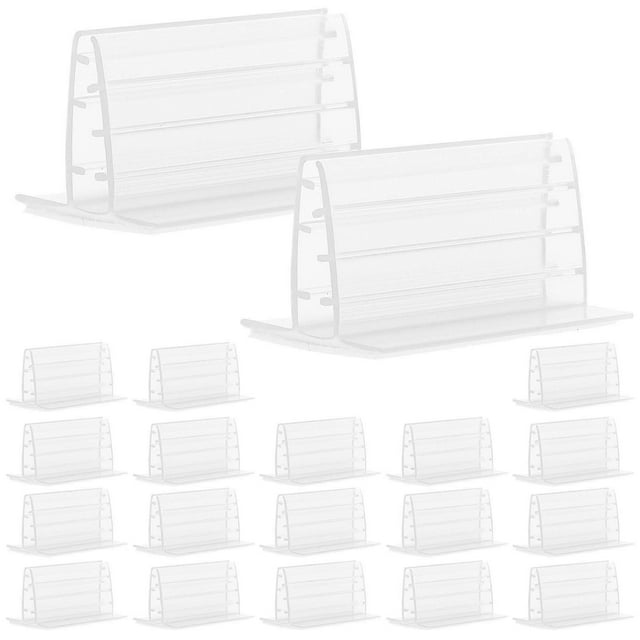 20pcs Adhesive Sneeze Panel Holders Small Sign Holders Ticket Holders for Cards Photos Receipts