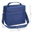 thumbnail image 2 of Unique Bargains Insulated Leakproof Lunch Bag for Work, Picnic Navy Blue 9.4*5.5*9.1in, 2 of 6