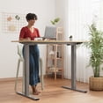 thumbnail image 3 of Homall Height Adjustable Sit-Stand Desk Frame Width 39~63in Dual Motor Maximum Adjustable Height 47.2 in Ergonomic, Gray, 3 of 7