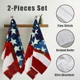 thumbnail image 3 of ONETECH 4Th of July Kitchen Retro Patriotic Stars Stripes Hnad Towel Independence Day Absorbent Quick Drying Bathroom Kitchen Towel 2Pcs​ 27.5*16in, 3 of 6