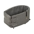 thumbnail image 2 of Dog Car Seat Console Pet Booster Seat Black Houndstooth Car Travel Bed for Small Dogs Under 13lbs Portable Dog Travel Carrier Bag Washable Dual Sided Mat, 2 of 3