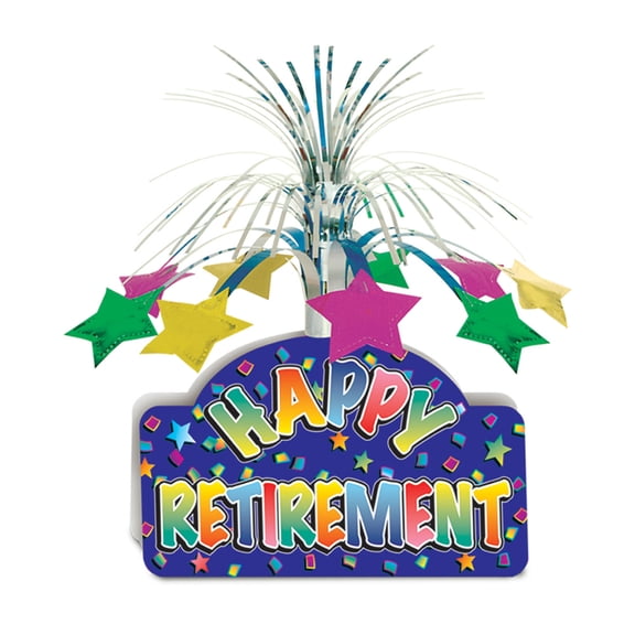 Happy Retirement Centerpiece 13" - 12 Pack (1 Per Package)