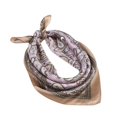thumbnail image 2 of Pañuelo de cabeza de sensación de seda Pañuelo de pelo de satén de moda Pañuelos cuadrados para mujeres Regalos 20.820.8 pulgadas, Sr32 Feliz Sencillez, 2 of 3