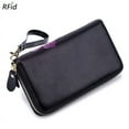 thumbnail image 3 of a Wallet Women's Long Leather Zipper Wallet Rfid Fashion Personality Cowhide Foreign Trade European and American Clutch, 3 of 12