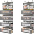 thumbnail image 1 of 2 Pack 5-Shelf Over Door Hanging Organizer  Foldable Wall Mount 4 Big Pocket Storage with PVC Clear Window  Large Capacity Storage, 1 of 7