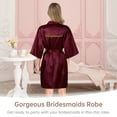 thumbnail image 3 of Bride Bridesmaid Robe with Exquisite Embroidery, Maid of Honor Robe, Personalized Robe Wedding Robe, Silky Robe, Women's Satin Kimono Robe, Perfect for Various Occasions, One Size Fits Most, 3 of 7