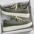 thumbnail image 6 of Men's Low Top Lace Up Thick Sole Casual Sneakers Mesh Spliced Upper Platform Daily Walking Shoes, 6 of 10